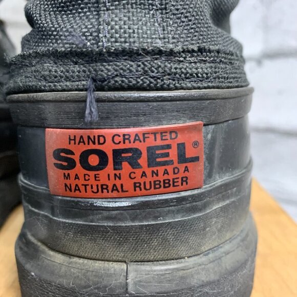 Sorel Vintage 80s 90s Snowlion Waterproof Felt Lined Black Winter Snow Boots
